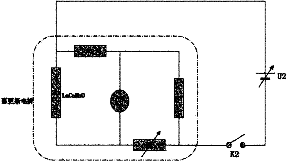 Device and method for measuring magnetic induction intensity based on colossal magnetoresistance effect