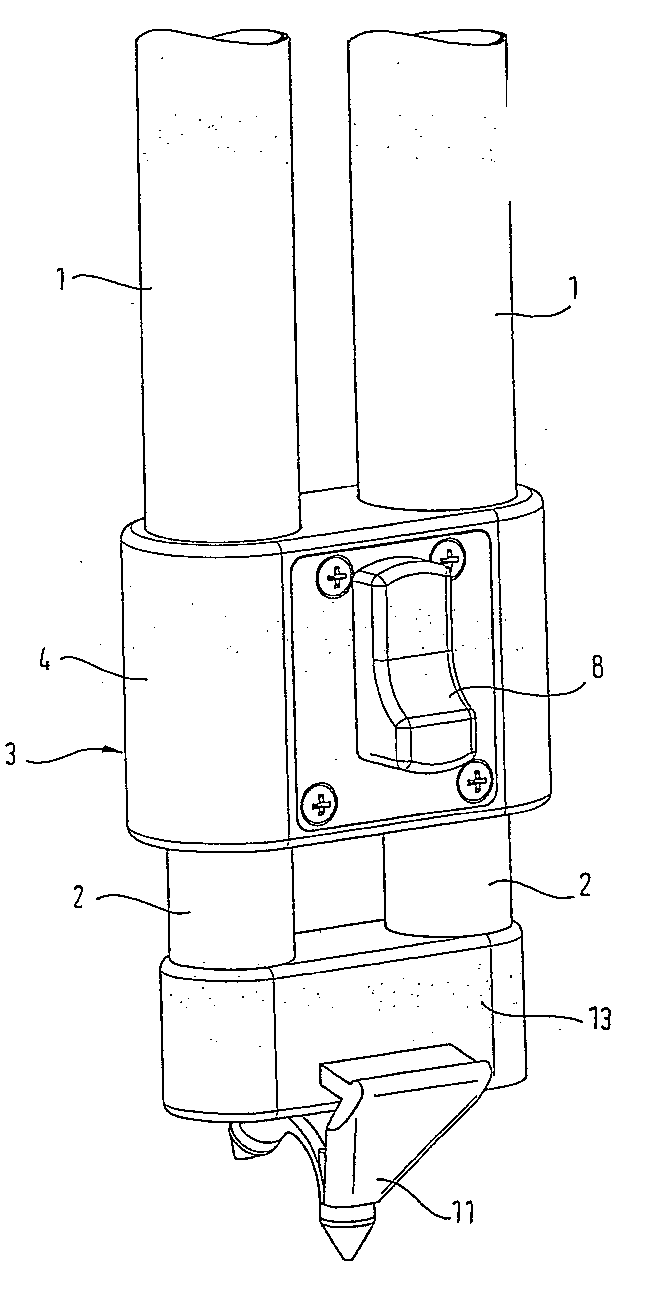 Multiple telescoping tube comprising a load-controlled locking device