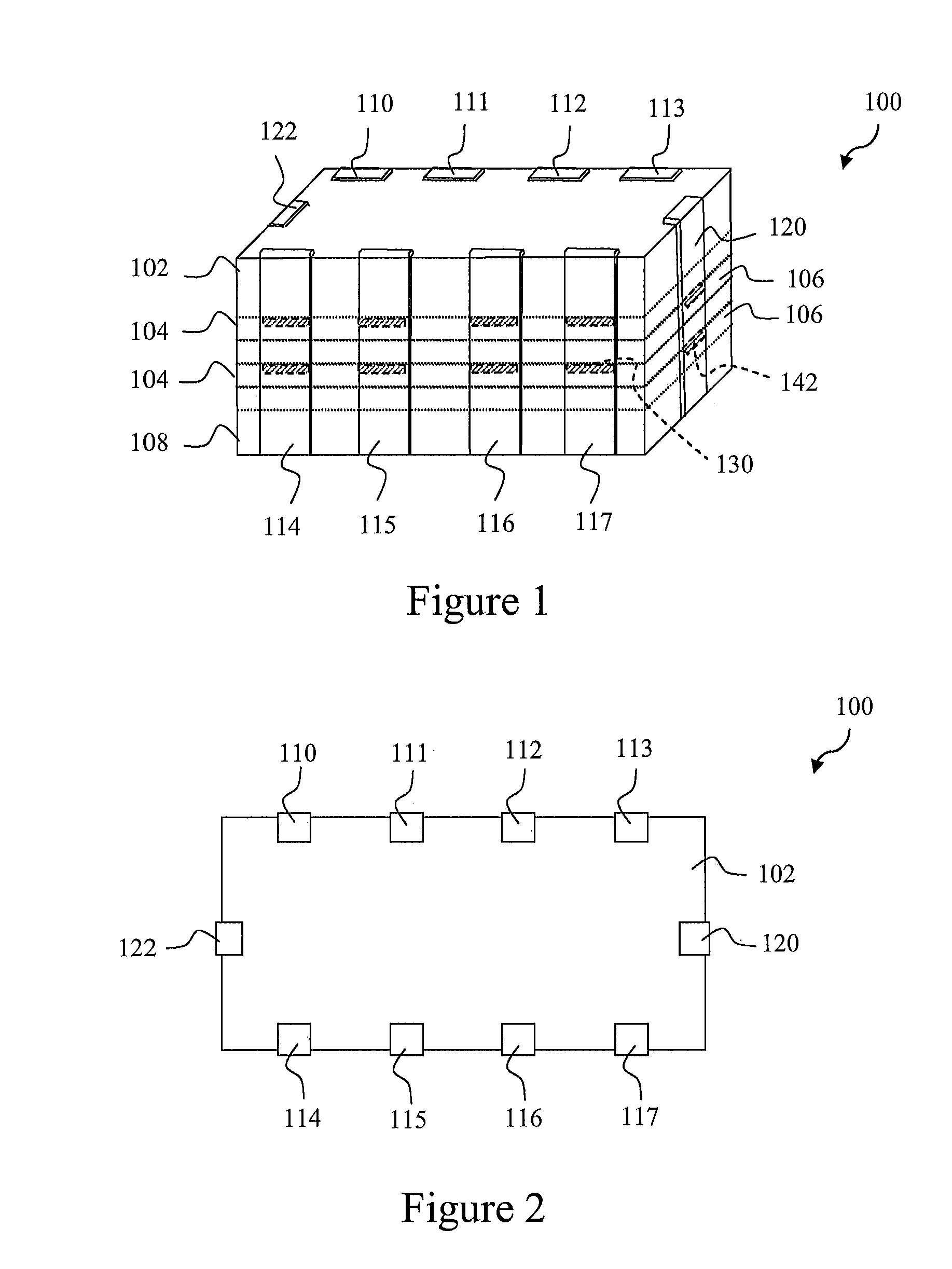 Element array and footprint layout for element array