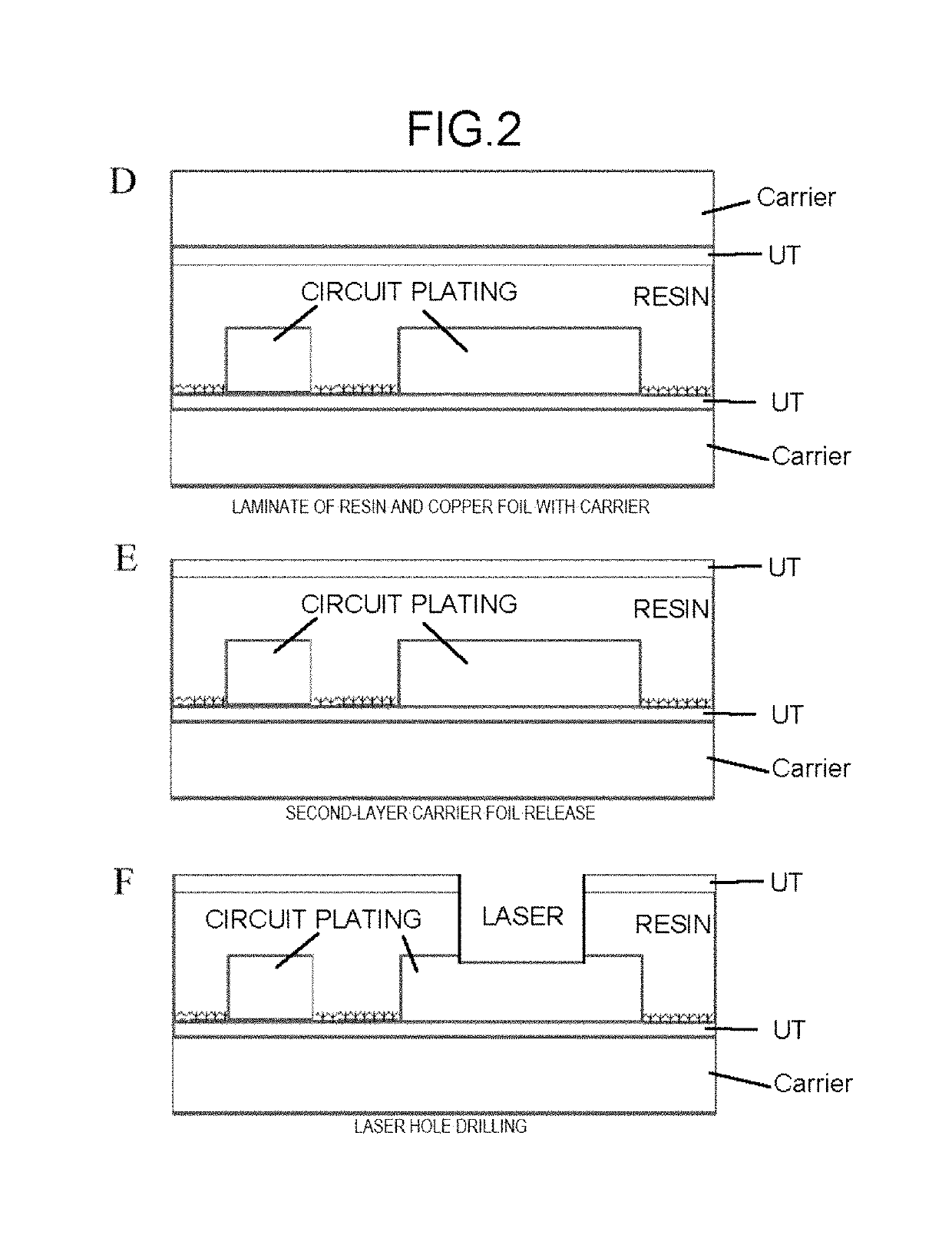 Carrier-attached copper foil, laminate, laminate producing method, printed wiring board producing method, and electronic device producing method