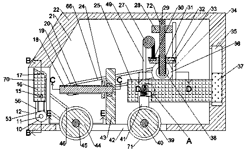 Track running snow removal device