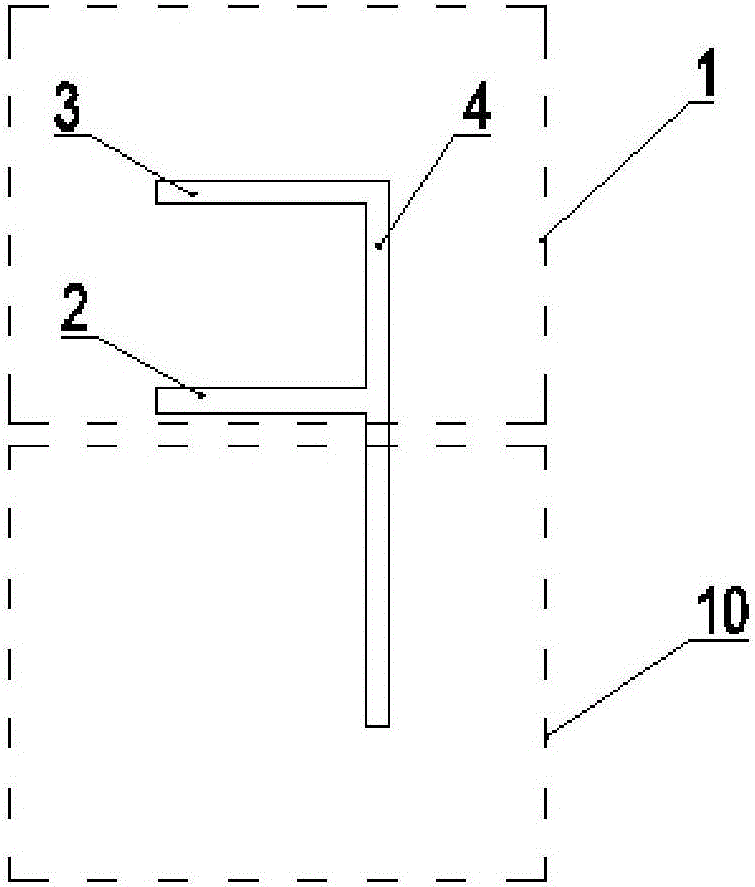 Closing-in tool and closing-in structure of wall cloth