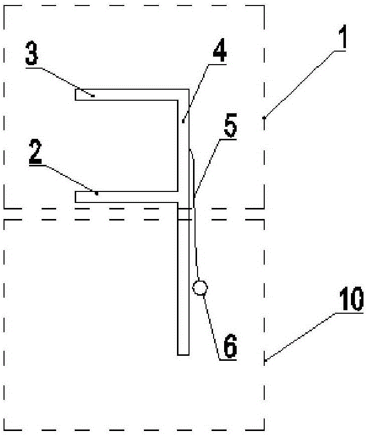 Closing-in tool and closing-in structure of wall cloth