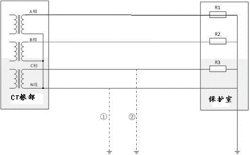 Non-contact multi-point grounding detection method and system for secondary circuit of current transformer