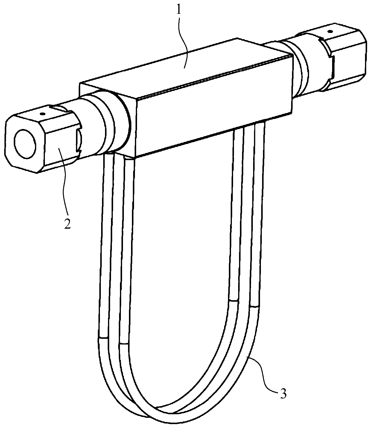 Manifold device for high pressure mass flow meter and manifold assembly