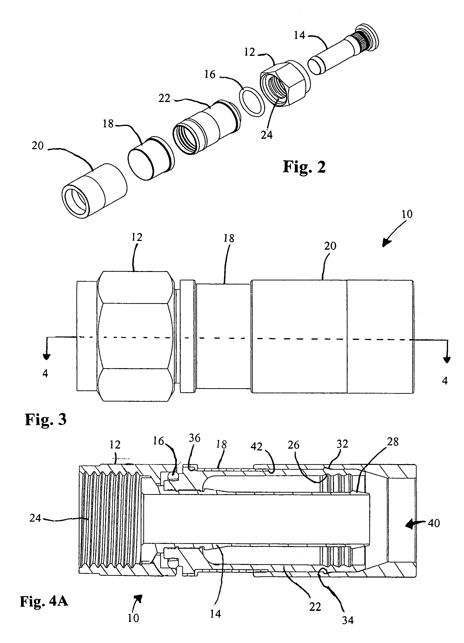 Coaxial cable compression connector