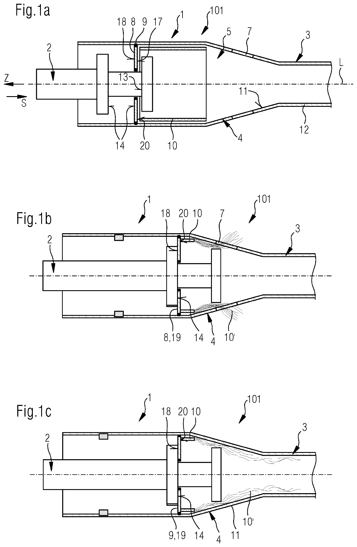 Traction-impact device and force transmission unit having such a traction-impact device