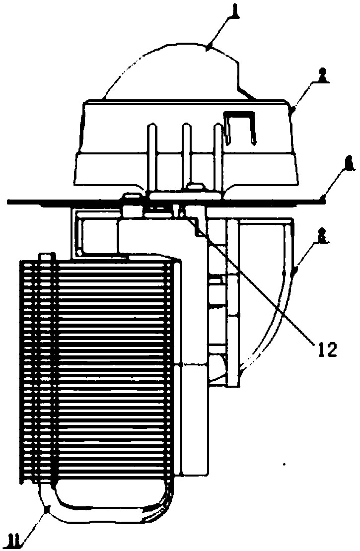 Automobile headlamp core module structure