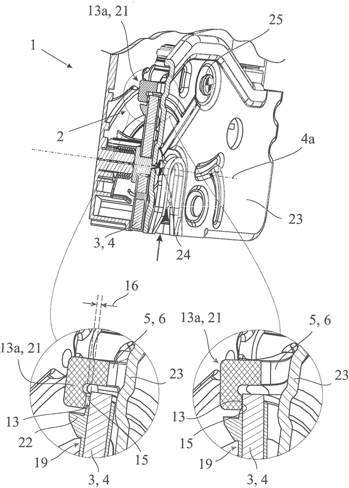 Detent mechanism for a motor vehicle component