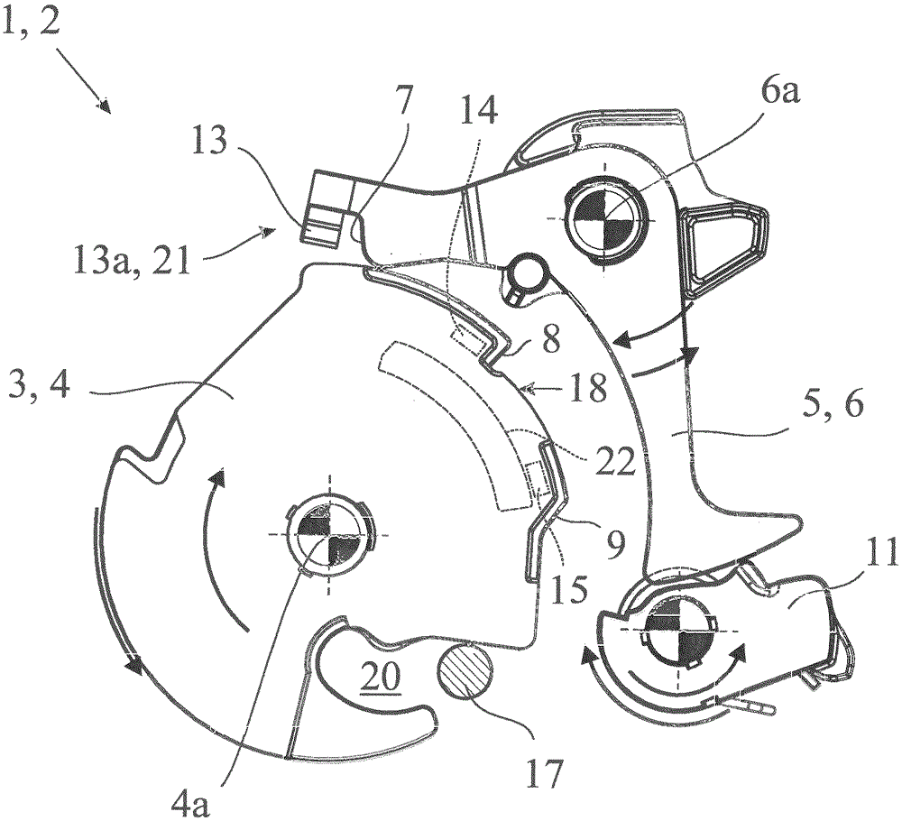 Detent mechanism for a motor vehicle component