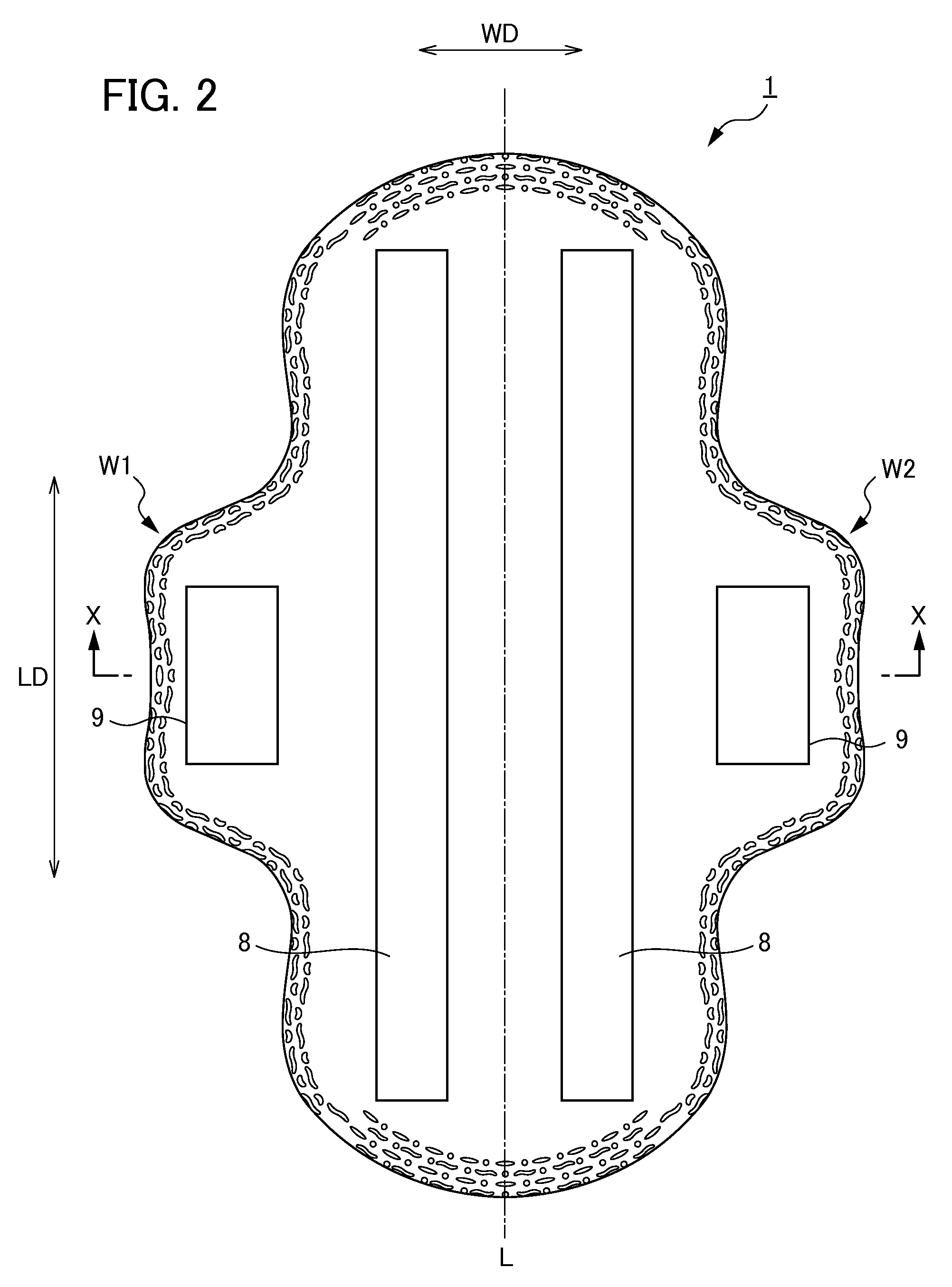 Absorbent article with compressed channel portions