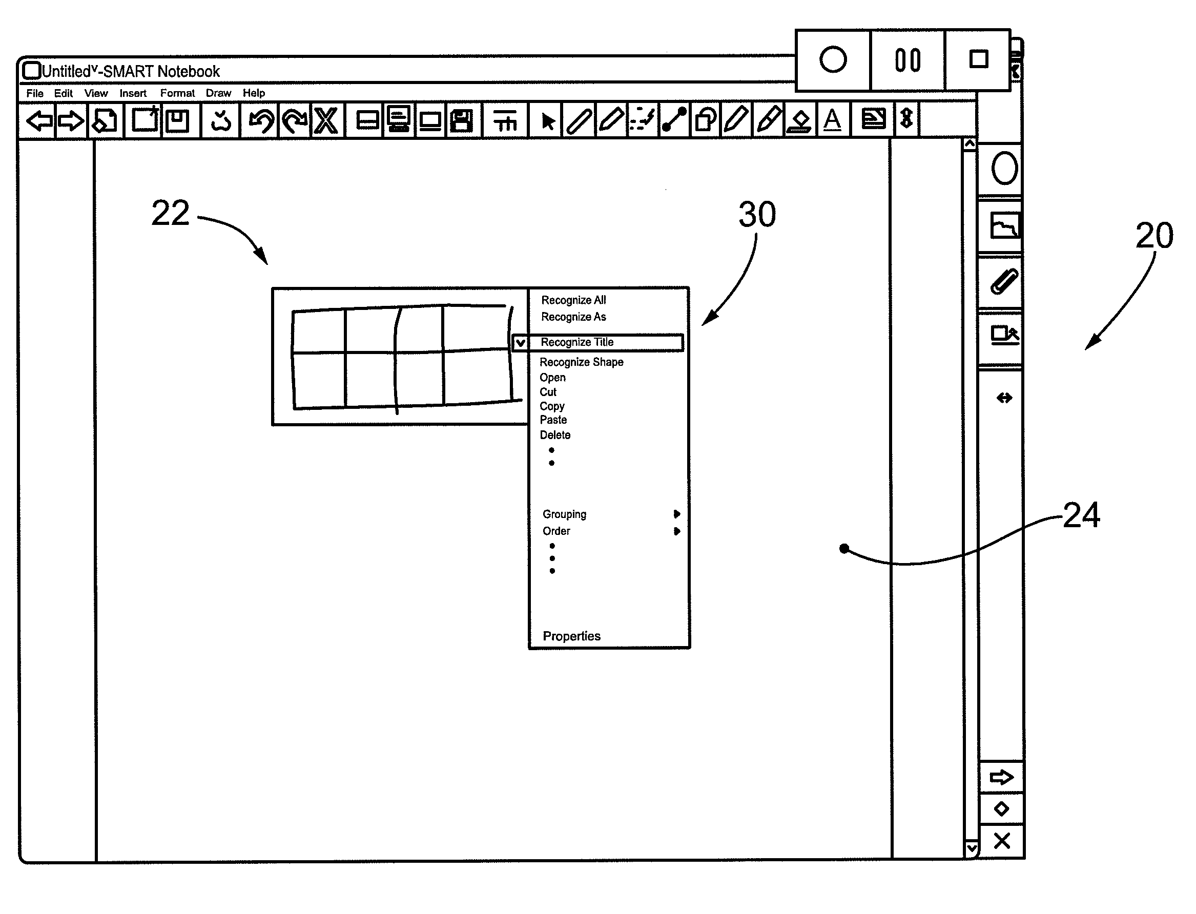 Method and tool for recognizing a hand-drawn table