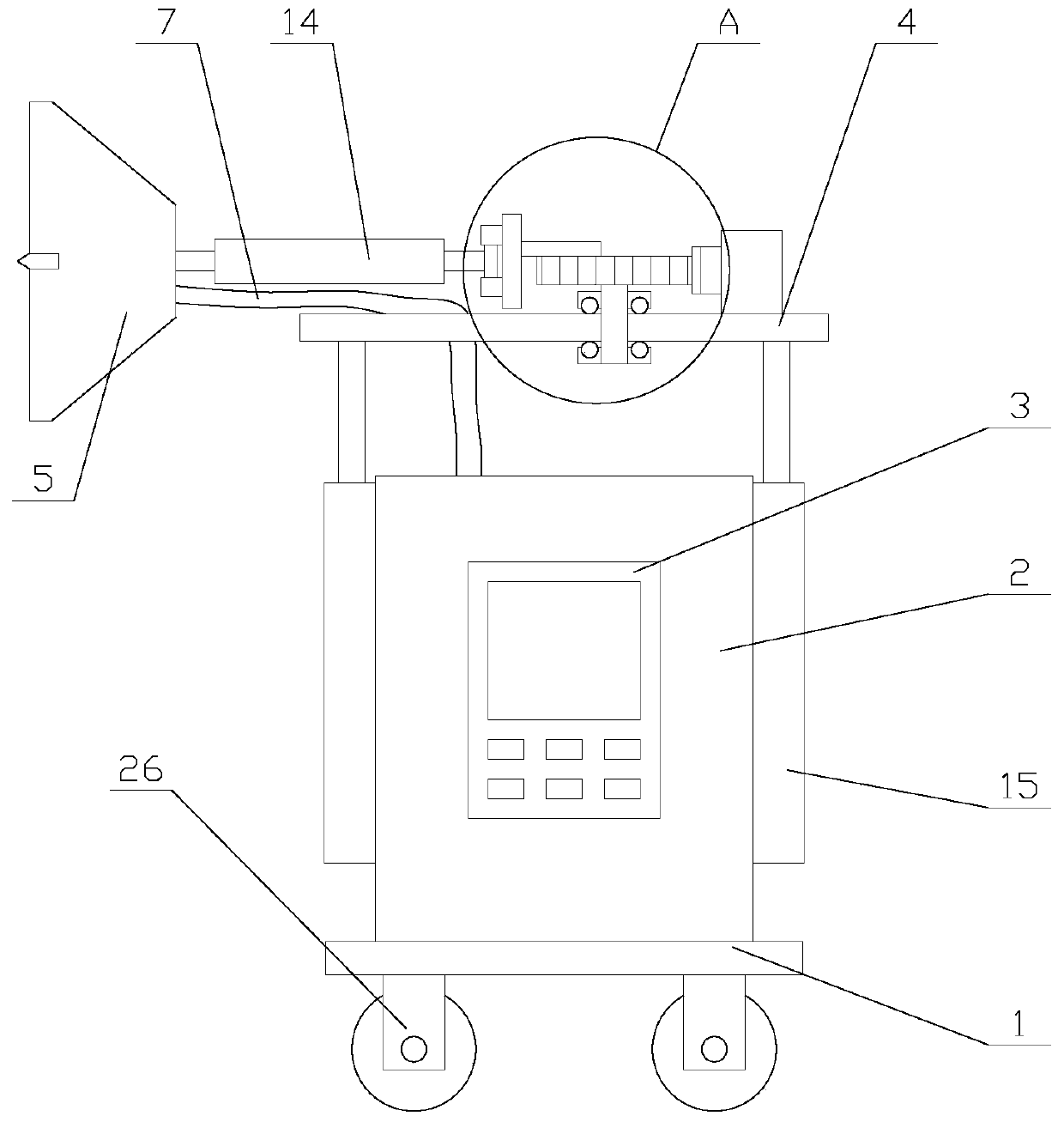 Industrial ventilation and dust removal equipment with adjusting function