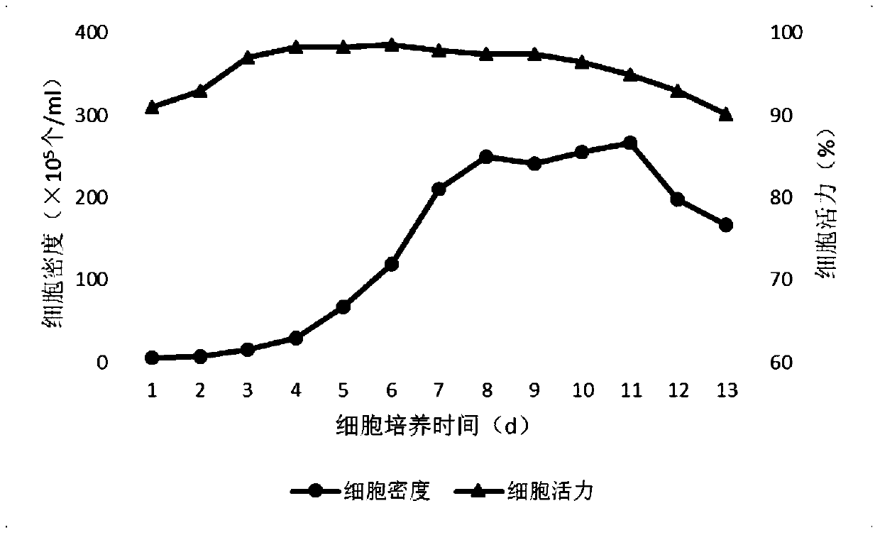 A kind of culture method of cho cell expressing human follicle-stimulating hormone highly