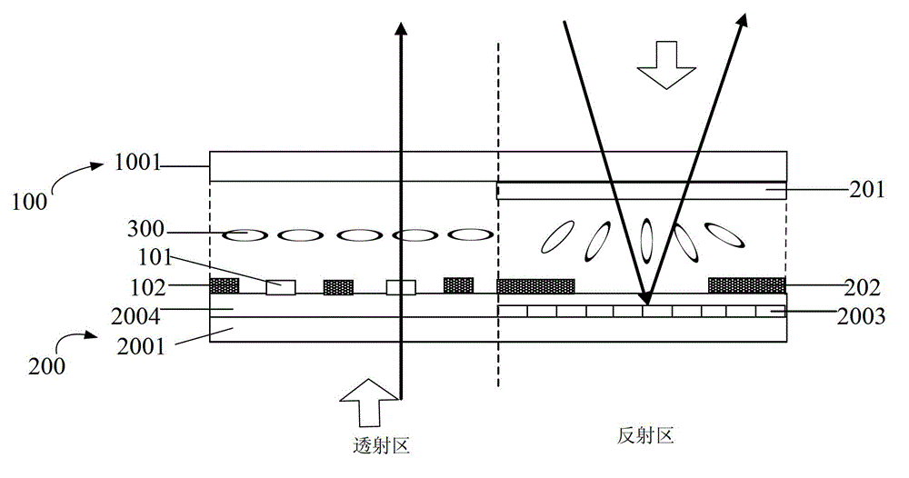 Semi-transparent and semi-reflective blue-phase liquid-crystal display panel and liquid-crystal display device