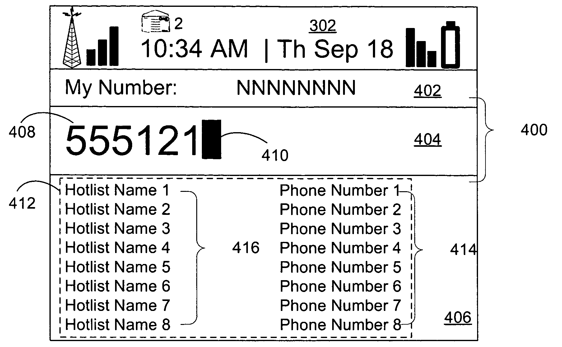 Wireless communications device user interface