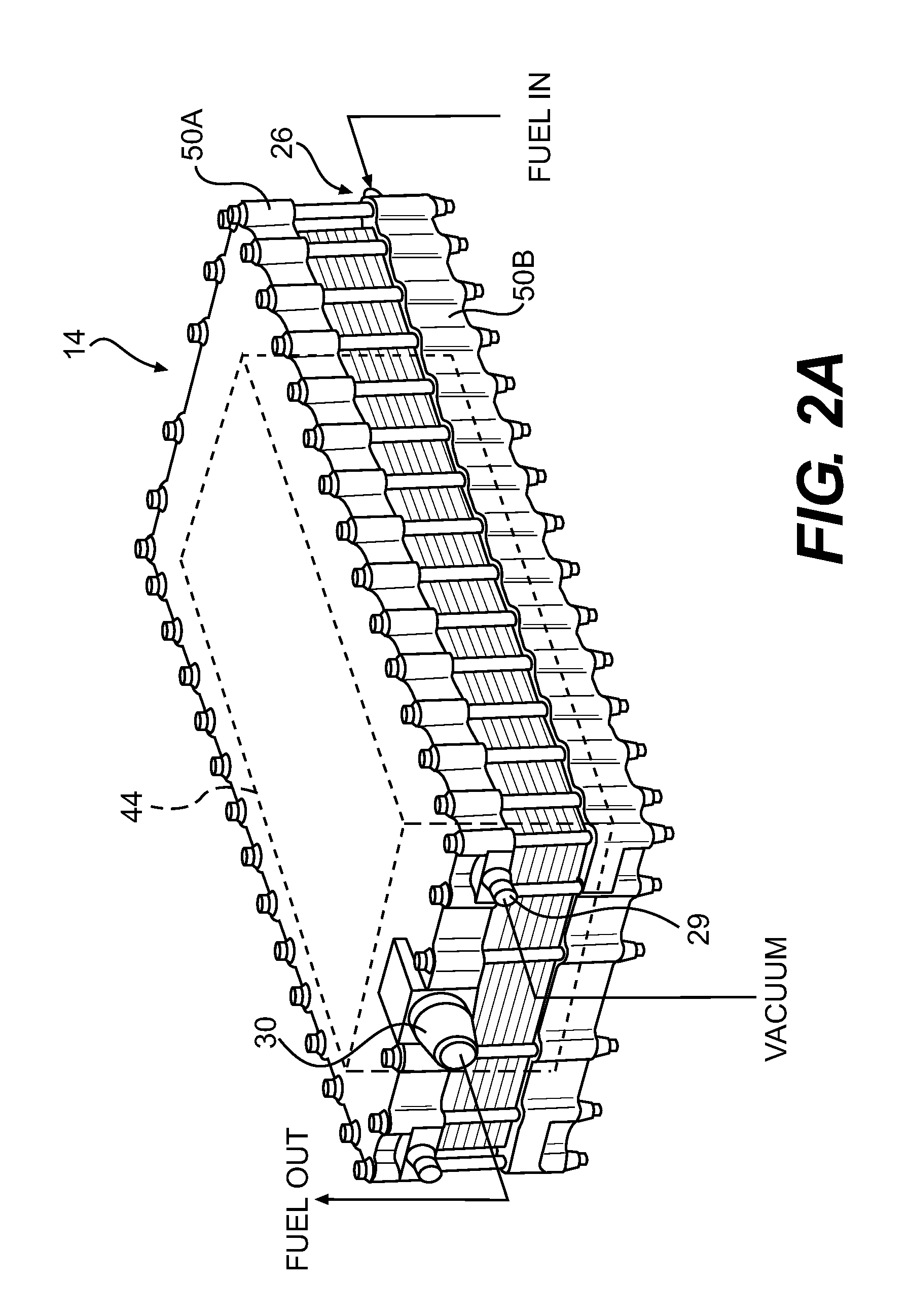 Fuel deoxygenator with porous support plate