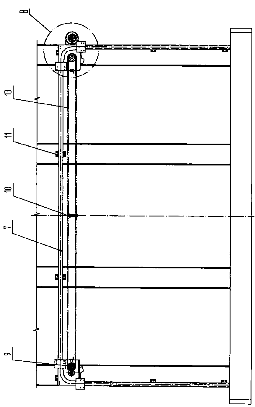 Automatic cage curtain door