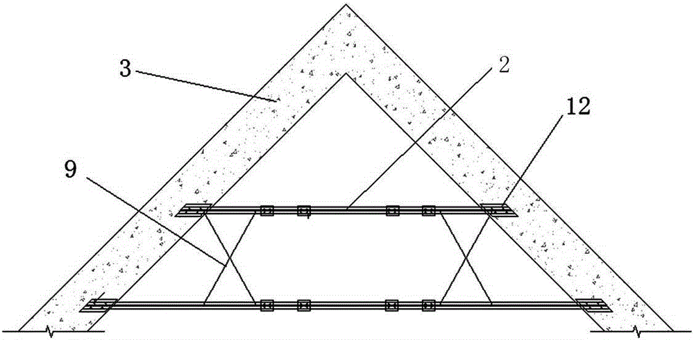 Tool type hanging stairs for deep foundation pit