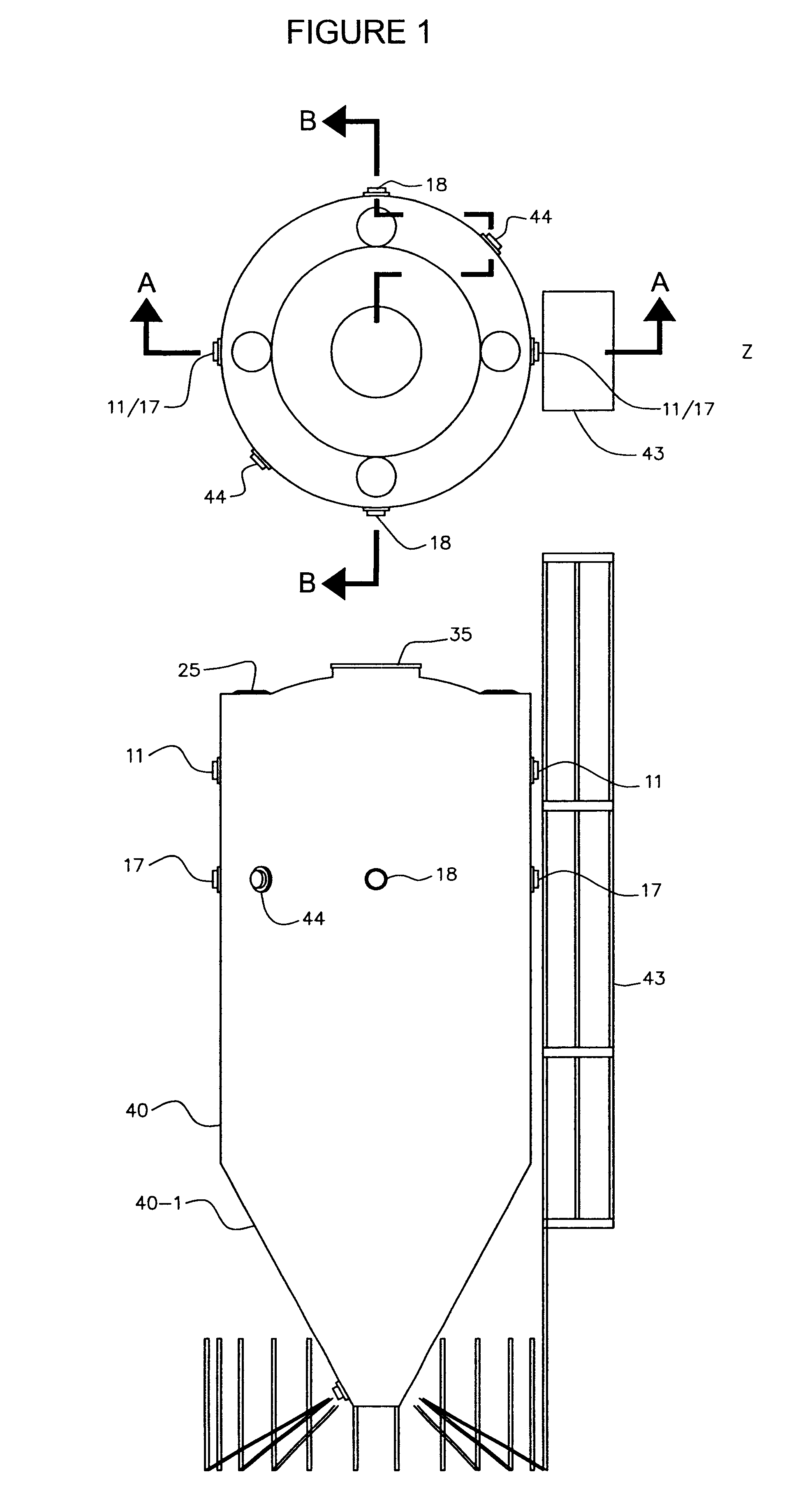 Biological fluidized bed apparatus