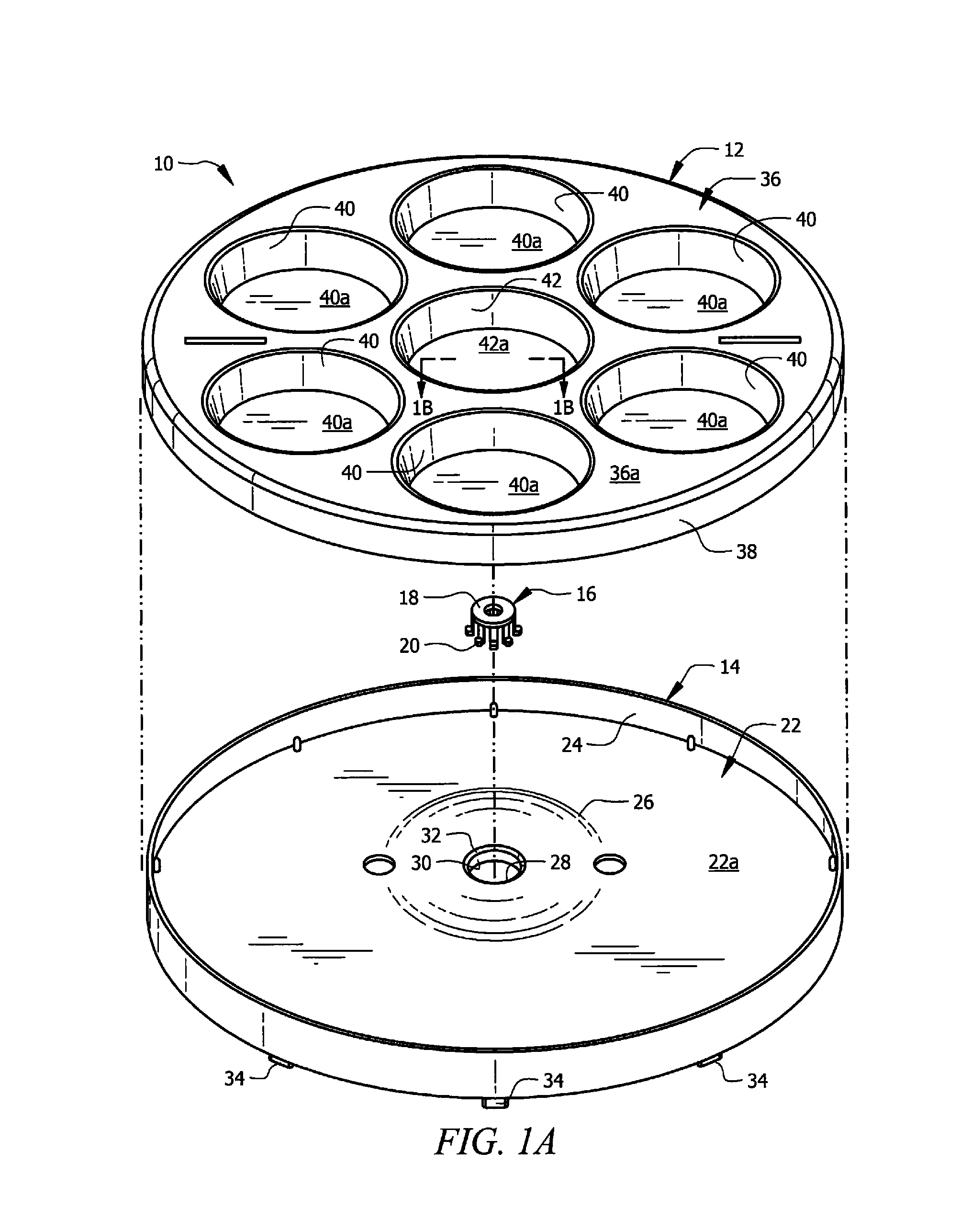 Lazy susan device with snap fit top and base