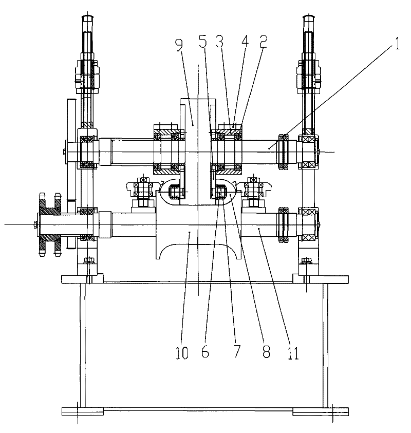 Combined roller structure for cold bending forming machine