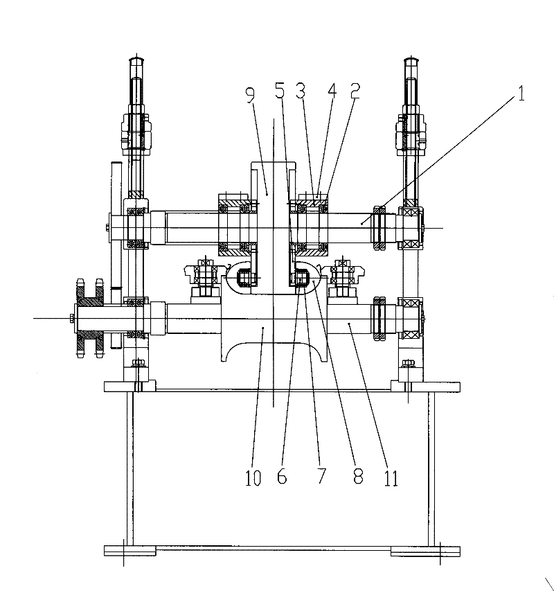 Combined roller structure for cold bending forming machine