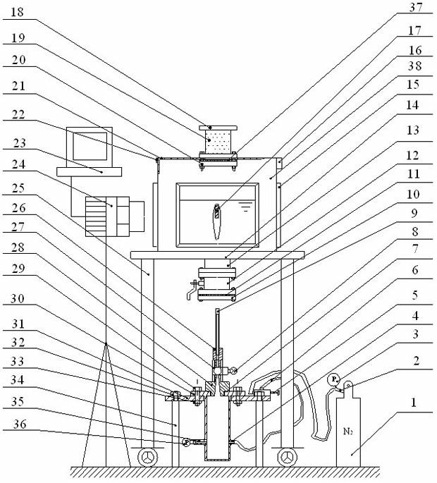 Launching device for water super cavity and high-speed object to access water