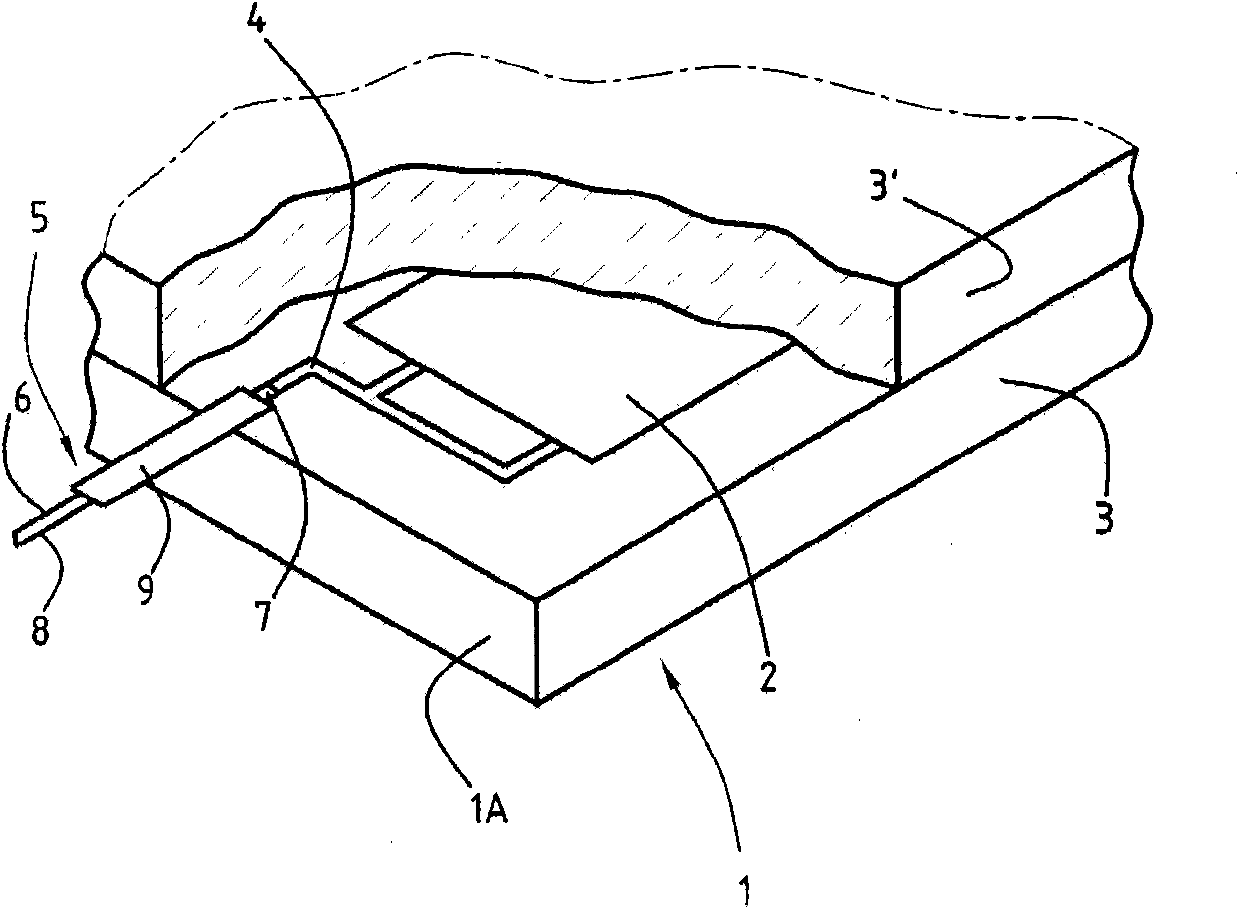 Device for external electrical connection of the electrically live cells of an electrically live panel, such as the electricity generating cells of a photovoltaic panel