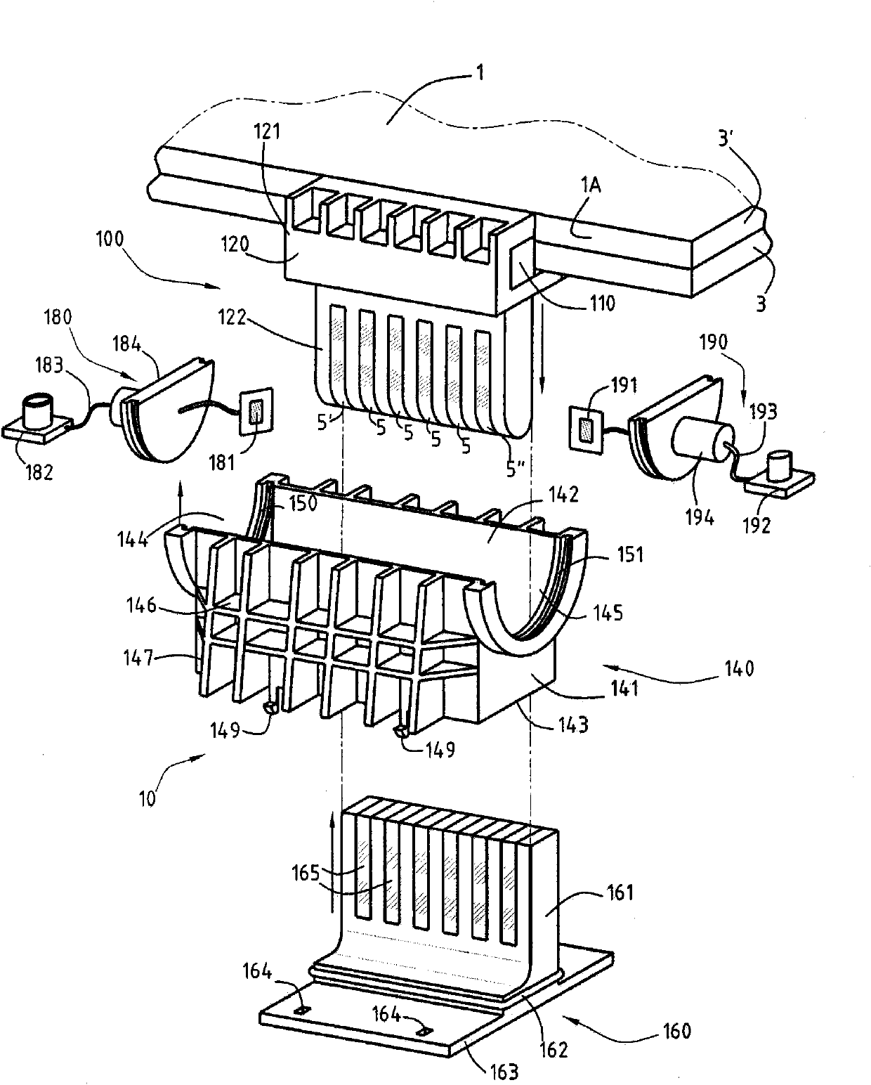 Device for external electrical connection of the electrically live cells of an electrically live panel, such as the electricity generating cells of a photovoltaic panel