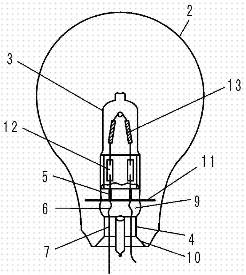 Halogen lamp and manufacturing method thereof