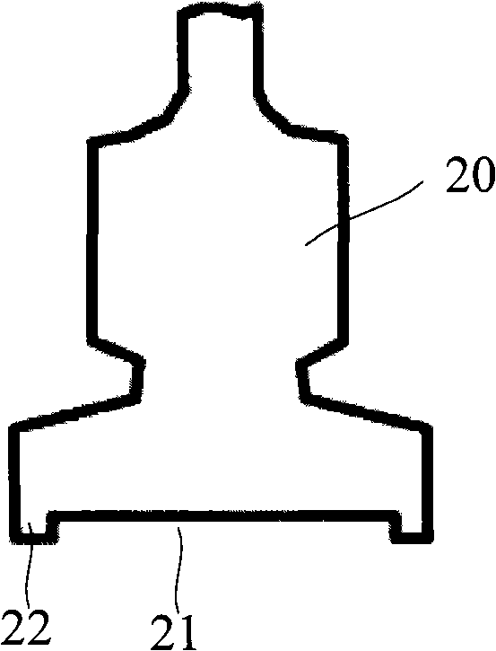 Chip packaging outer lead wire molding die