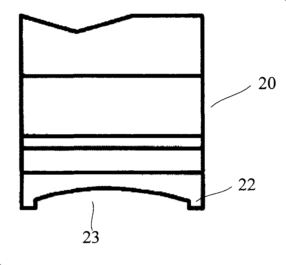 Chip packaging outer lead wire molding die