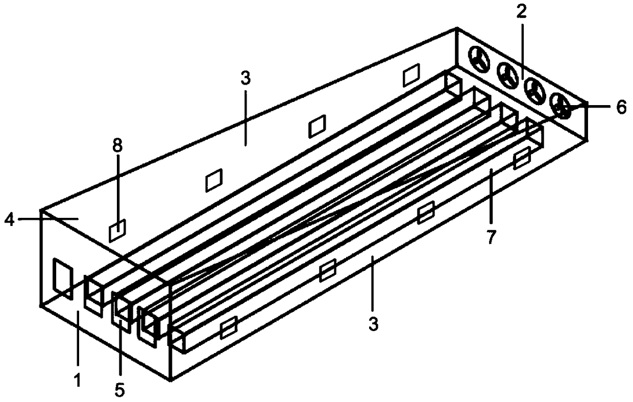 Poultry house with variable cross sections and capable of uniform heat exchanging, poultry house group, poultry house design and reconstruction method