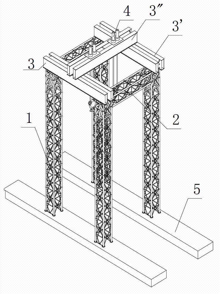 Integrally moving on-load hydraulic lifting system without mooring rope and lifting method