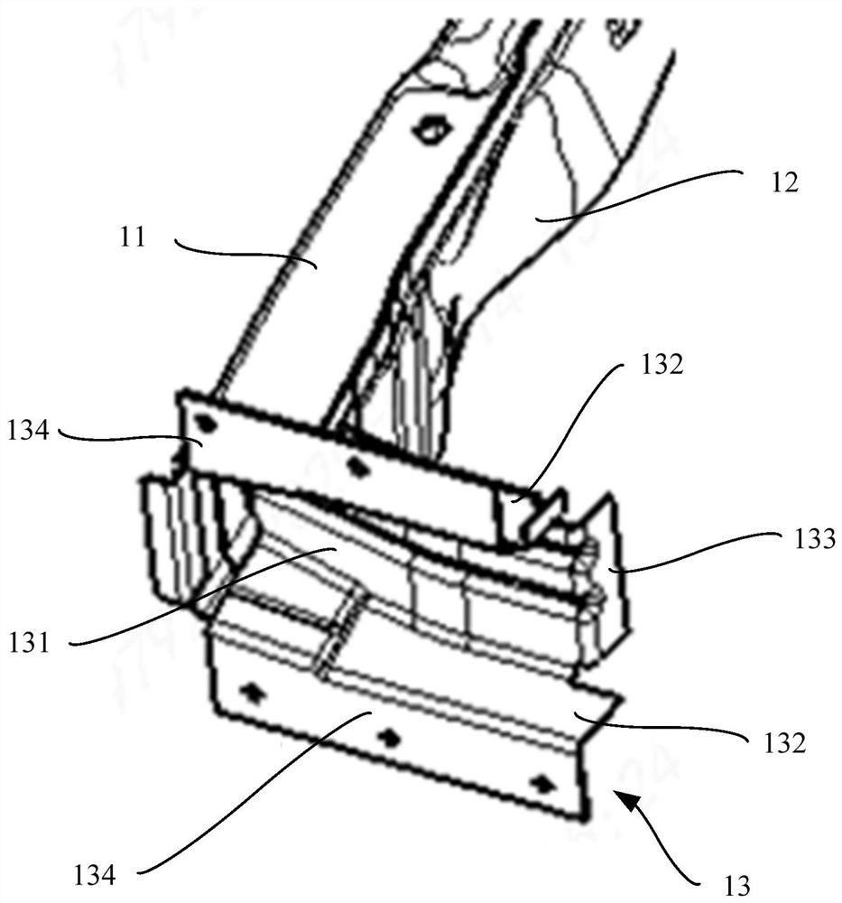 Front body structure and car