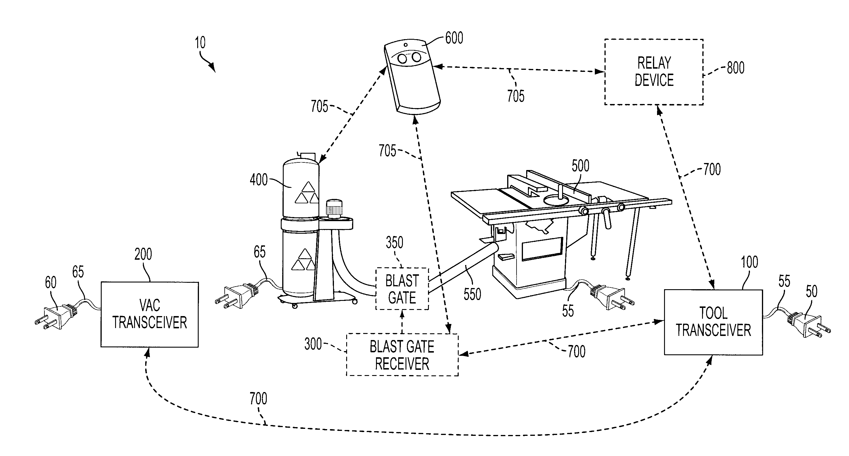 Wireless particle collection system