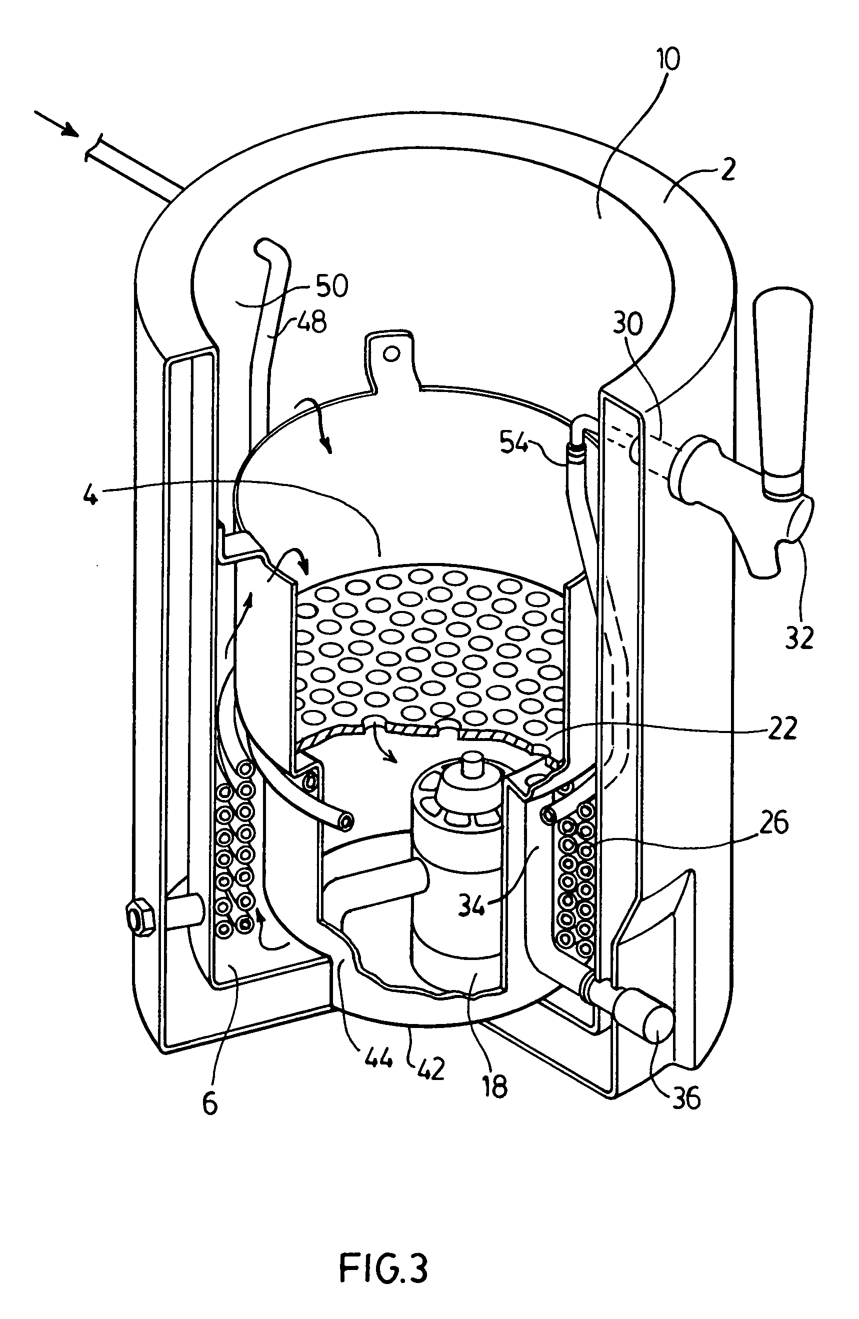 Portable apparatus for chilling draught beverages