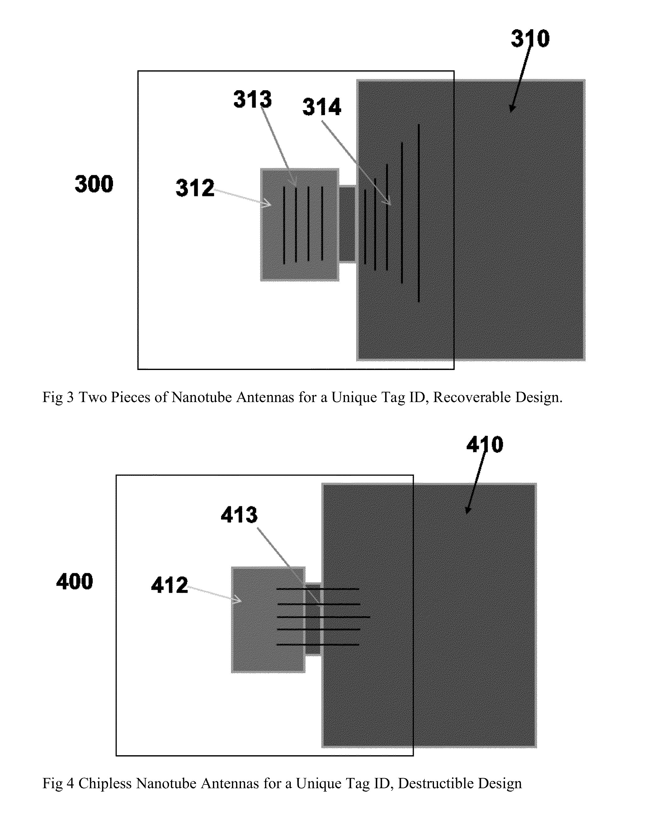 Chipless nanotube electromagnetic identification system for Anti-counterfeiting, authorization, and brand protection