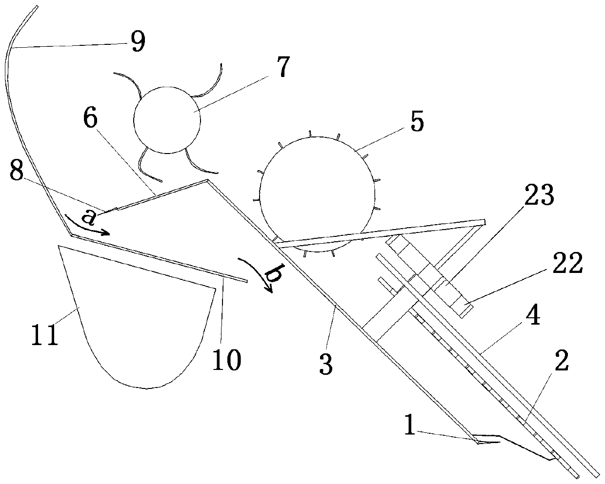 Multifunctional slope-type giant rice harvester