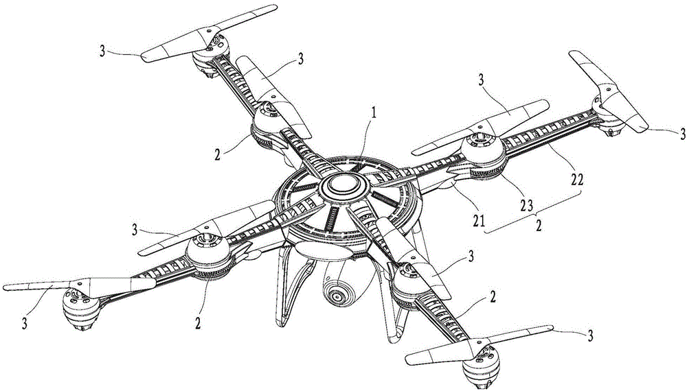 Air vehicle with folding arms