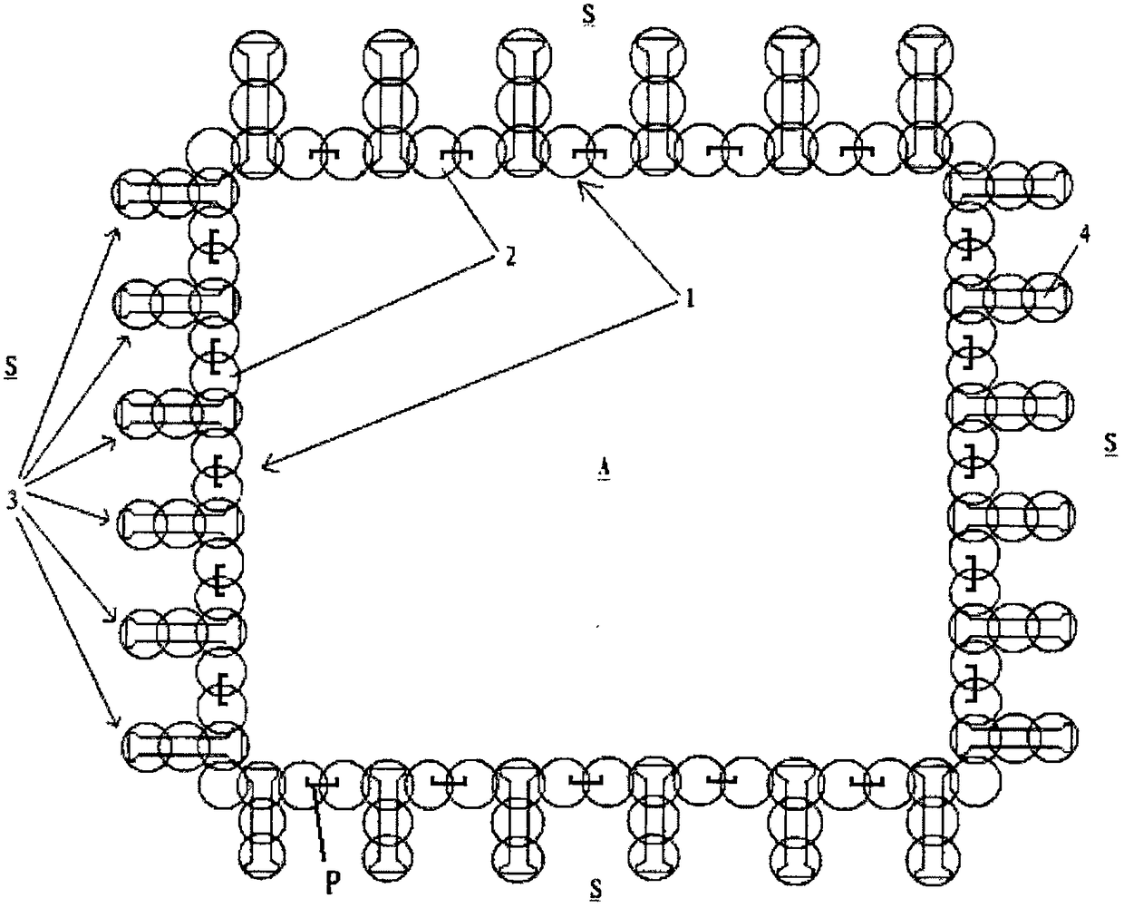 Continuous retaining wall of deep foundation pit and construction method thereof