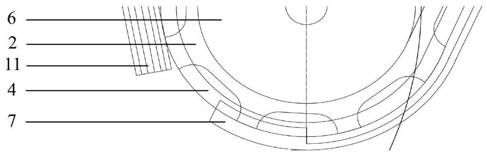 Caterpillar band recess next-to-ground precise seed discharging device