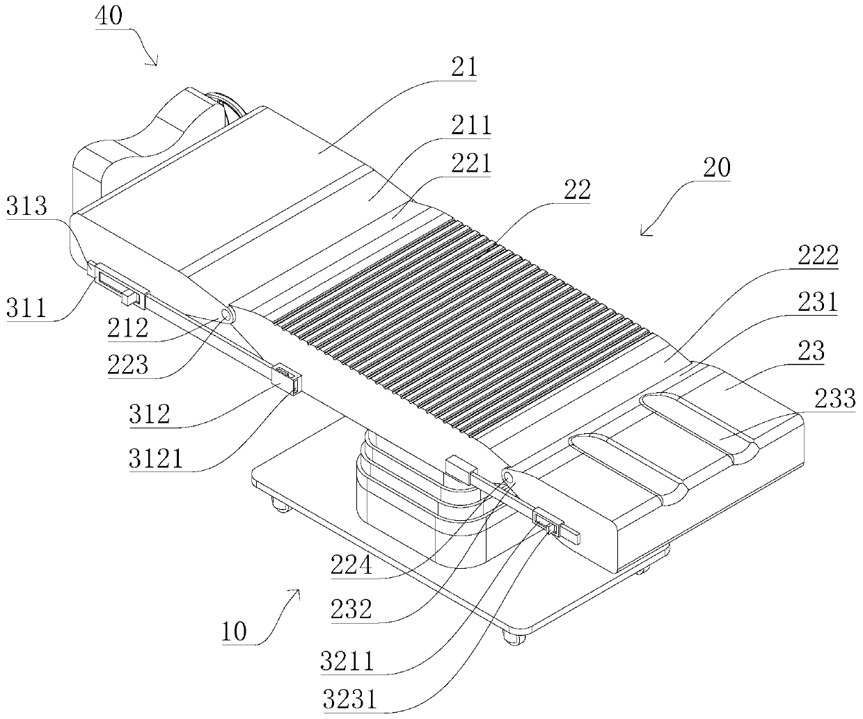 A medical diagnosis and treatment table convenient for diagnosis and treatment