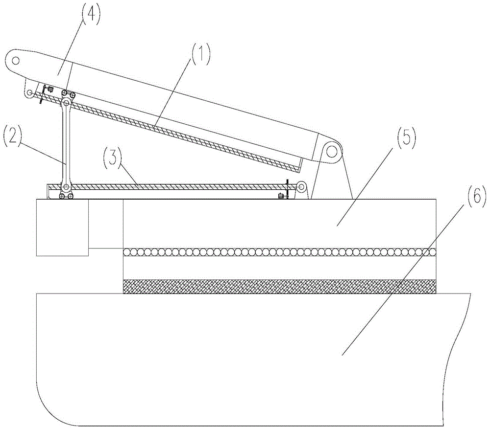 Landing gear for stepping moving type propeller strut of floating crane and landing steps of landing gear