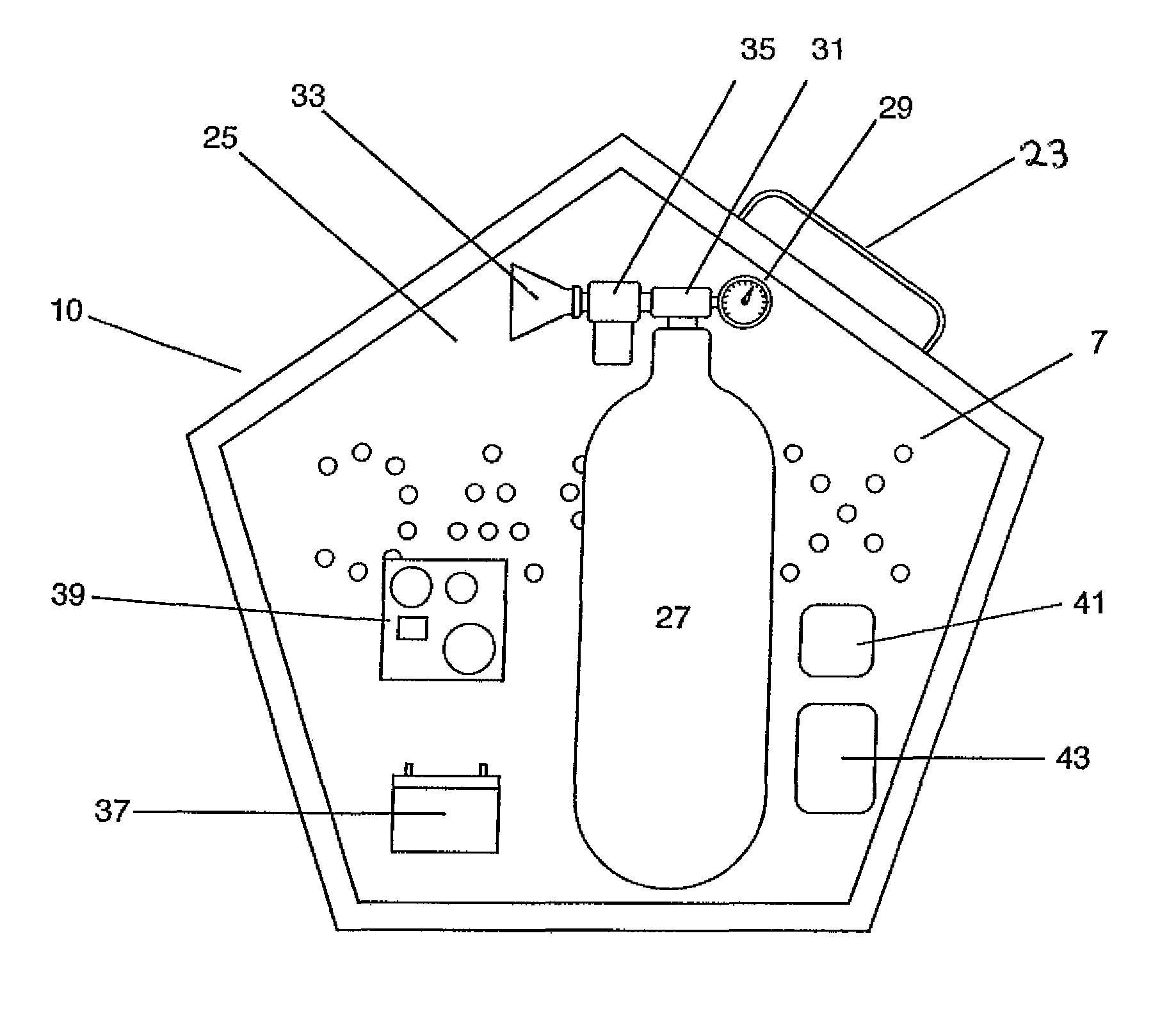 Fire suppression system for aircraft storage containers