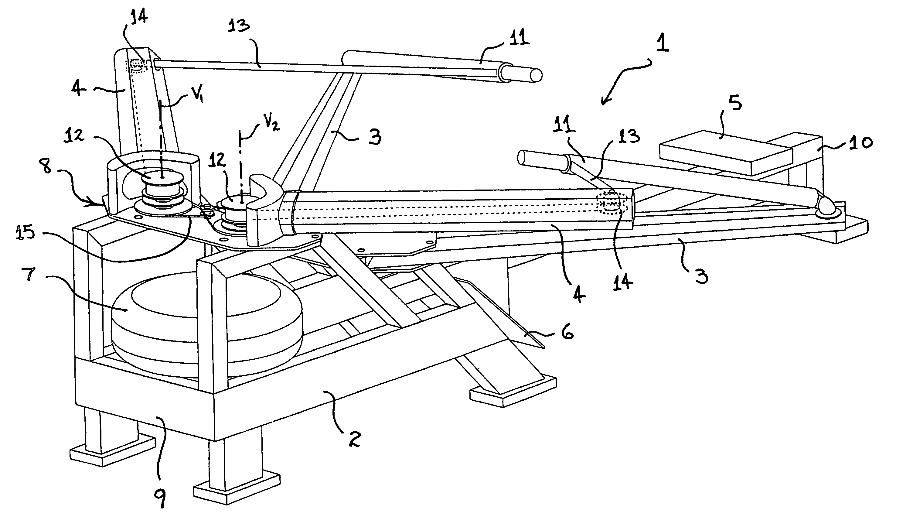 Rowing simulation machine