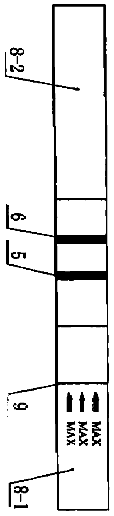 Triazophos monoclonal antibody and application thereof to colloidal gold detection test paper