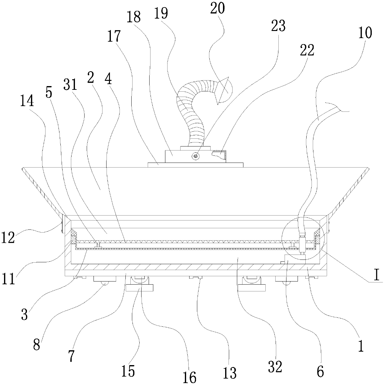 Cooling liquid filtering device for multifunctional turning lathe