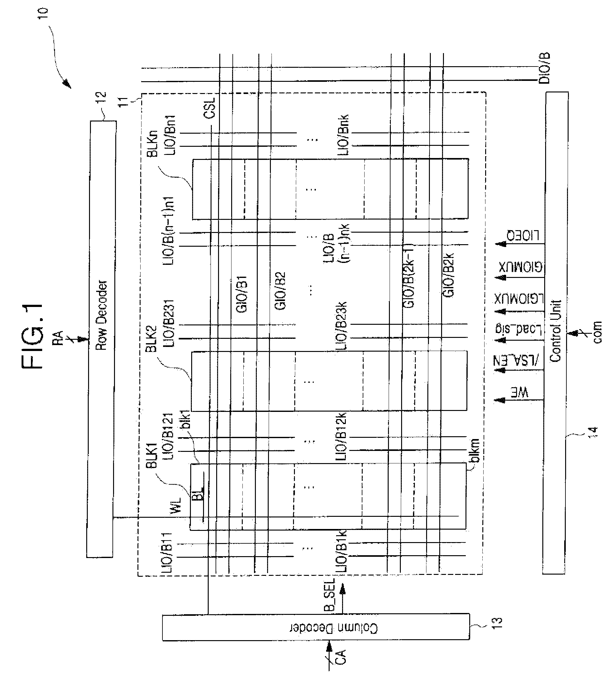 Memory device with separate read and write gate voltage controls